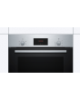 Bosch HHF113BR0B 59.4cm Serie 2 Built In Electric Single Oven with 3D Hot Air - Stainless Steel