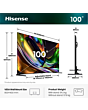 Hisense 100UR8STUK 4K Ultra HD RGB MiniLED TV Black