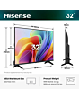 Hisense 32A4STUK 32inch Full HD Smart LED TV Black
