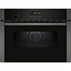 Neff C1AMG84G0B 44 Litres Built In Microwave Oven with Hot Air - Black with Graphite Trim