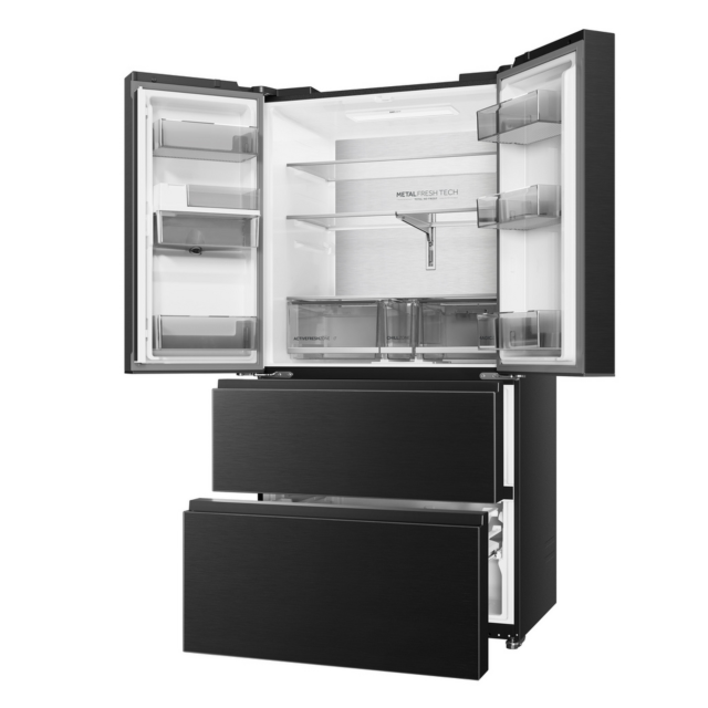 Haier HFR59F18CWMB 700L French Door Fridge Freezer Black