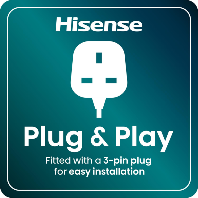 Hisense BI622AXPGUK Built In Electric Oven 59.5cm Black Steel