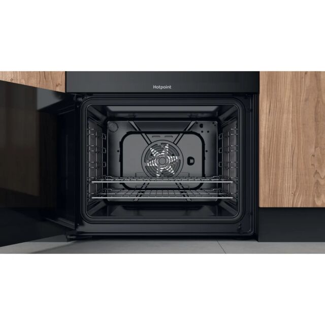 Hotpoint HDT67V9H2CB_UK 60cm Double Electric Cooker with Ceramic Hob - Black