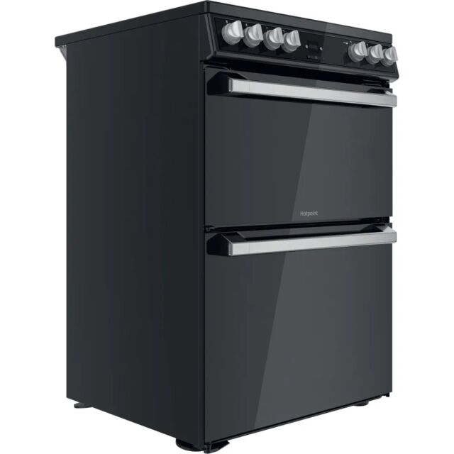 Hotpoint HDT67V9H2CB_UK 60cm Double Electric Cooker with Ceramic Hob - Black
