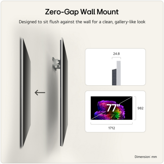 LG OLED77G64LW.AEK 77inch 4K OLED TV with Wall Mount