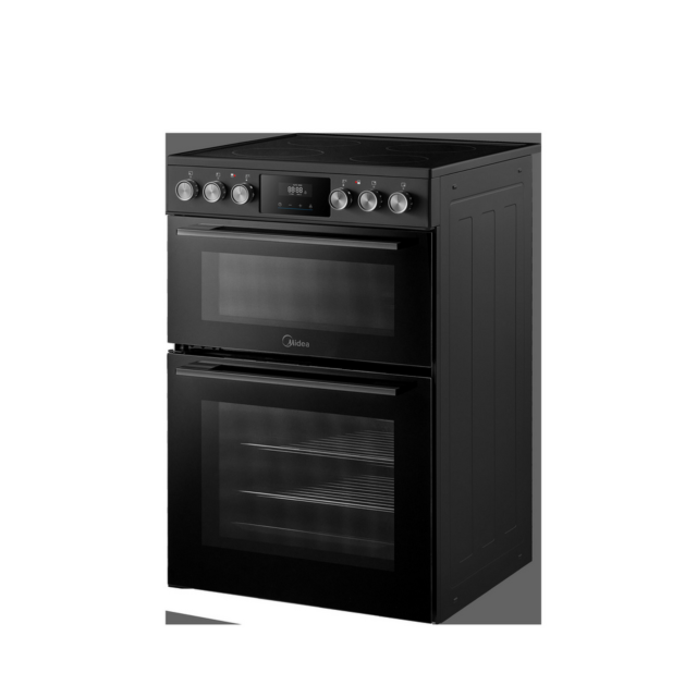 Midea MFO24EME4R118-BK 60cm Double Oven Cooker Black