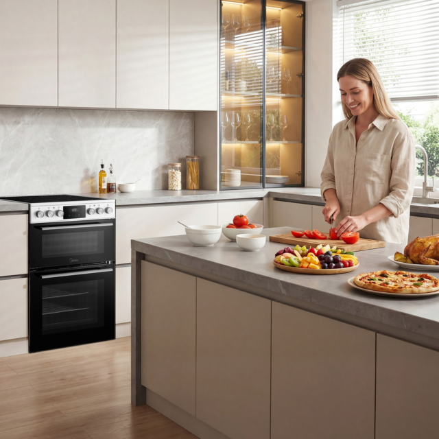 Midea MFO24EME4R118-WH 60cm Double Oven Cooker White