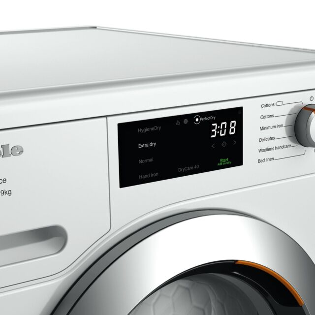 Miele TEH785 WP 9kg Heat Pump Tumble Dryer - White