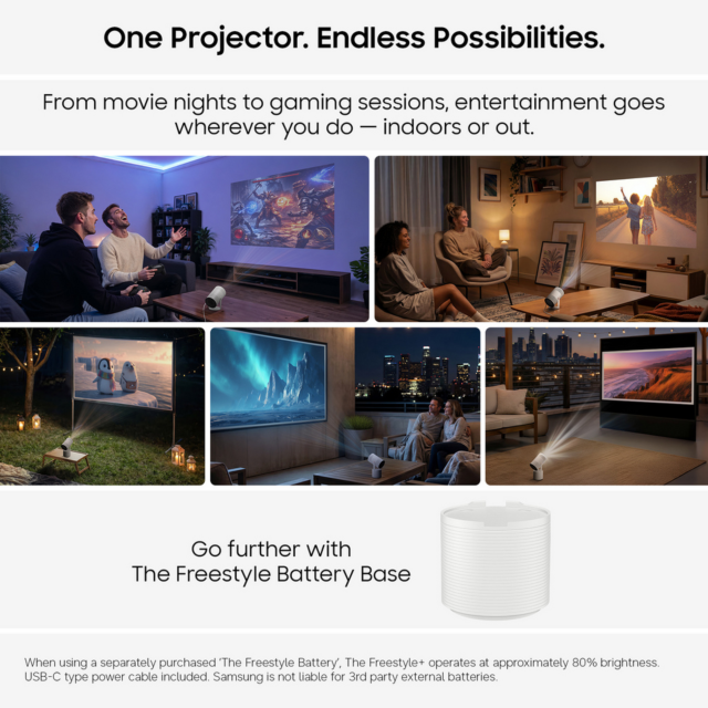 Samsung SP-LFF3HLAXXXU Freestyle+ Full HD Projector