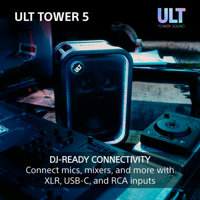 Sony SRSULT500.CEL Black Wireless ULT Tower Speaker
