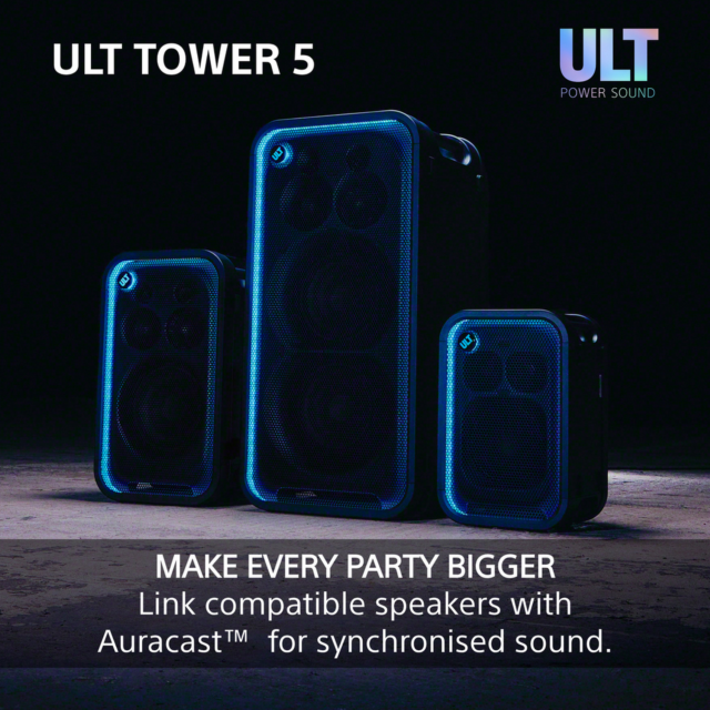 Sony SRSULT500.CEL Black Wireless ULT Tower Speaker
