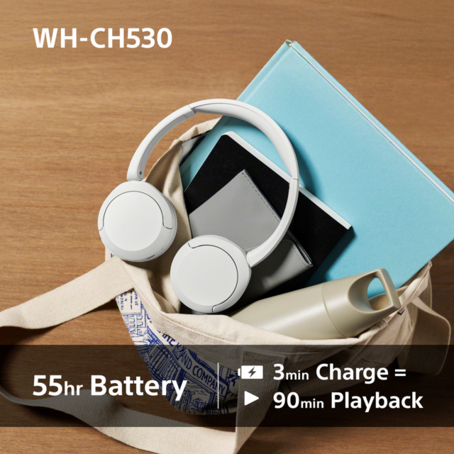 Sony WH-CH530W.CE7 Wireless Over Ear Headphones White