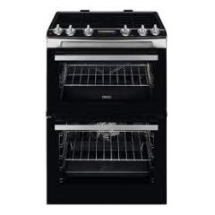 Zanussi ZCI66288XA Zci66278xa 60Cm Electric Double Oven With Induction Hob Black And Stainless Steel