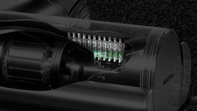 Dyson V15 Detect Absolute cutaway illustration of Motorbar.